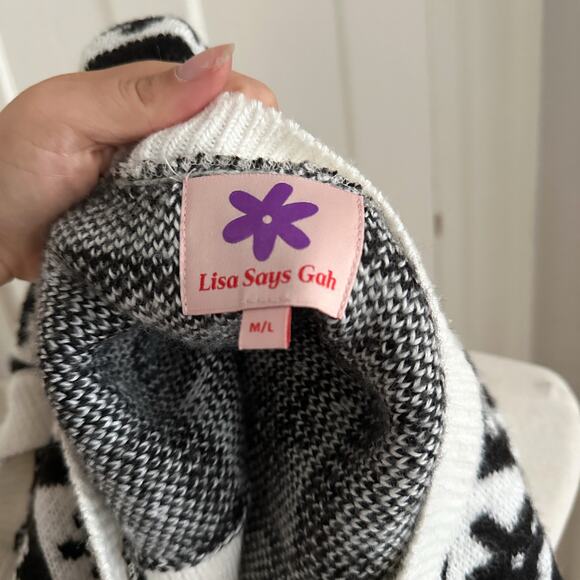 Lisa Says Gah Flower Checkered Sweater Vest - Picture 5 of 5